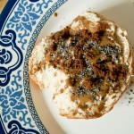 bagel with sesame paste