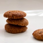 Ginger cookies with apricot, almond butter, oats, and spelt